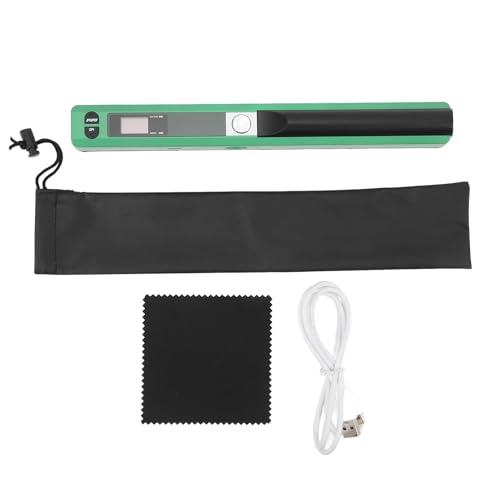 Tragbarer Hand-Bildscanner, 900 DPI, Multifunktionaler A4-Dokumentenscanner für den Heim- und Bürogebrauch, Einfach zu Bedienen, Breite Anwendung (Green) von Fafeicy