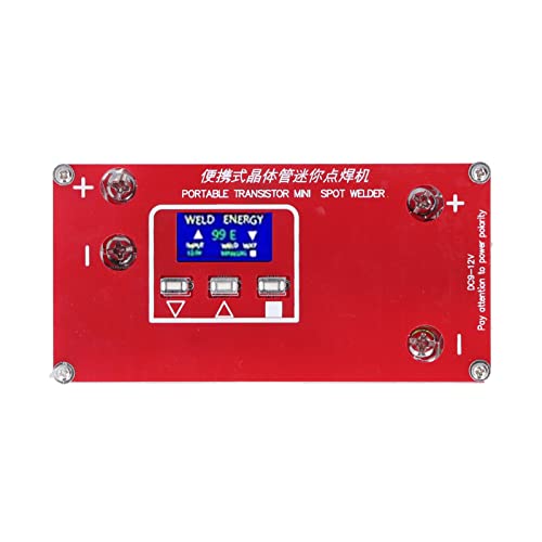 Tragbares Punktschweißgerät, 5000mAh Akku Punktschweißgerät, Mini Punktschweißgerät für 12V Autobatterie, mit Kabellänge 21,5cm von Fafeicy