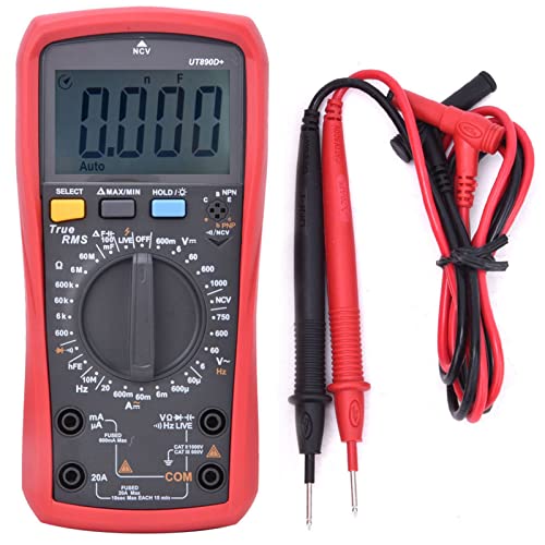 UT890D+ TRUE RMS Multifunktions Digitales Multimeter mit AC- und DC -Stromspeicherfunktion, NCV, Ein Off -Piepton -Licht, Geeignet für Stromwartungstechniker von Fafeicy