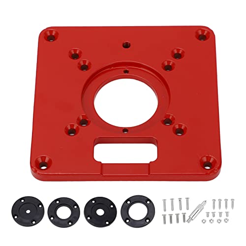 Universal Router Tisch Einsatz Platte, Aluminium Router Tisch Einsatz Platte Tisch Bänke Router Platte Holz Werkzeuge Oberfräsen Bank Trimmen von Fafeicy