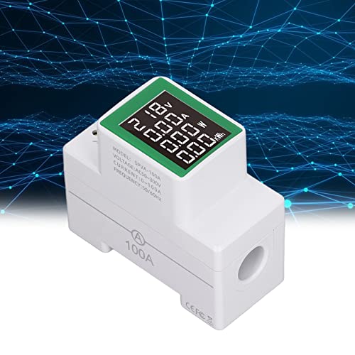 Wechselstrom-Leistungsmesser, Spannungs- und Stromverbrauchsmonitor für Einphasigen Wechselstrom 50–300 V, 0–100 A, Multimeter, Energiedaten Werden bei Stromausfall Gespeichert Wechselstrom-Leistungsmesser, Spannungs- und Stromverbrauchsmonitor für Einphasigen Wechselstrom 50–300 V, 0–100 A, Multimeter, Energiedaten Werden bei Stromausfall Gespeichert von Fafeicy