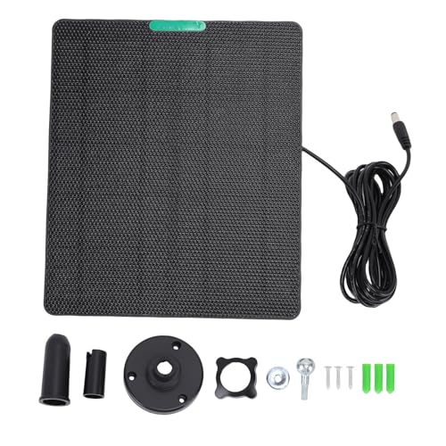 Fafeims 10W ETFE Solar Panel für Sicherheitskameras mit Einstellbarer Halterung Kontinuierlicher Stromversorgung für Ring -WLAN -Outdoor -Kameras (BLACK) von Fafeims