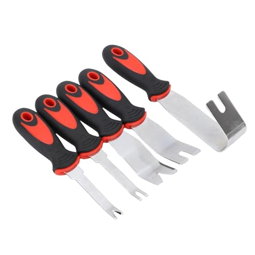 Fafeims 5 PCs Edelstahl -Extraktionswerkzeugkit für Automatischen Polsterer mit Konturierten Griffen und Anhängerloch von Fafeims