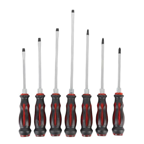 Fafeims 7pcs Magnetschraubendreher Set, Chrom Vanadium Stahl Ergonomischer Griff, Komfortgriff, Starker Magnetischer Kopf für die Reparatur von Autohaus, Möbelbaugruppe mit Hammerresistanzdesign Fafeims 7pcs Magnetschraubendreher Set, Chrom Vanadium Stahl Ergonomischer Griff, Komfortgriff, Starker Magnetischer Kopf für die Reparatur von Autohaus, Möbelbaugruppe mit Hammerresistanzdesign von Fafeims