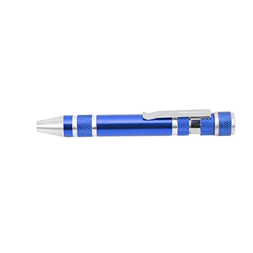 Fafeims 8 in 1 Mini-Handtaschenschraubendreher Magnetpenser Schraubendreher Mehrzweck-Set für Feine Schrauben Aluminiumlegierungen Juwelen (BLUE) von Fafeims