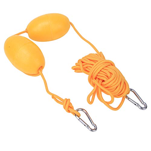 Fafeims Boje Schwimmende Kugel Kajak Floating Ball Hook Lash -Seilset für Kajak -Driftanker Gelbe Weiße Schwarze Nylon Nylon Kabel Eva Schaum (Gelbes Seilset mit doppelter Kugel) von Fafeims