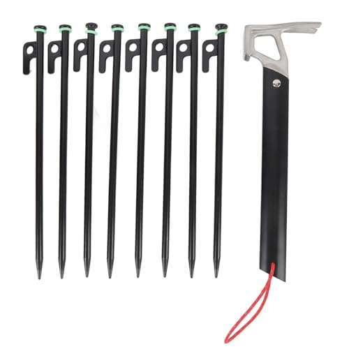 Fafeims Robuste 30 -cm -Zeltcampingeinsätze mit 4 mm Camping Guliner Seil Zur Stabilität in Decken und Planen, Leichte Stöcke (Khaki) von Fafeims