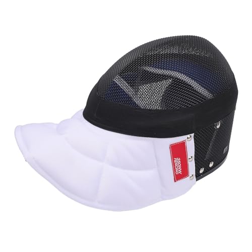 Fafeims Zaunhelm, Kohlenstoffstahlnetz CE 350N Zertifizierte Gesichtsmaske mit Atmungsaktivem Futter für Folien- und Epee -Training (XL) von Fafeims