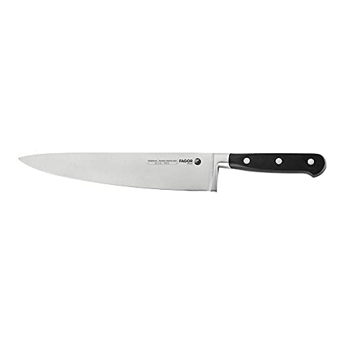 Fagor Couper Profi-Küchenmesser Kochmesser 20 cm Klinge Edelstahl Dicke 3 mm, Ideal zum Schneiden, Hacken und Filetieren von Fleisch, Fisch und Gemüse, Ergonomischer Griff von Fagor