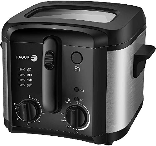 FAGOR Electra CompactPro schwarz Fritteuse Elektra Compact 1600 W 2,5 l, Kunststoff, 4+64GB von Fagor