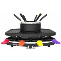 Fagor - FG816 Kombination de Scheibenwischer 3 en 1 + Fondue + Grill - 1100W - 1,5L de Fassungsvermögen - 8 Töpfe + 6 Auswahlmöglichkeiten de Fondue von Fagor