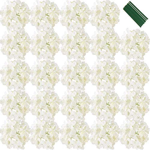 FagusHome 18cm künstliche Hortensien BlumeKöpfe 30 Stück Künstliche Blumen Köpfe mit Stielen Gefälschte Blumen in Weiß für Deko FagusHome 18cm künstliche Hortensien BlumeKöpfe 30 Stück Künstliche Blumen Köpfe mit Stielen Gefälschte Blumen in Weiß für Deko von FagusHome