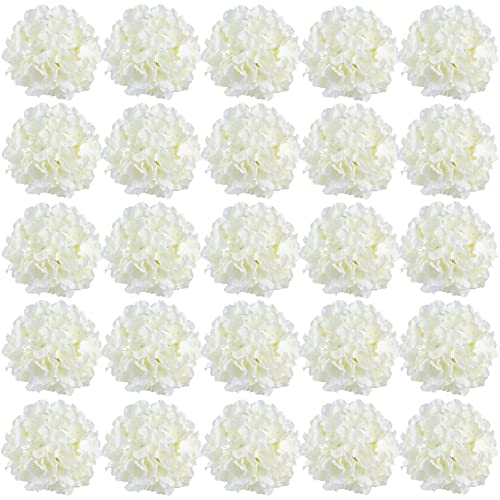 FagusHome 30 Stück künstliche Hortensien BlumeKöpfe 20cm Künstliche Blumen Köpfe mit Lange Stielen Gefälschte Blumen in Weiß für Deko FagusHome 30 Stück künstliche Hortensien BlumeKöpfe 20cm Künstliche Blumen Köpfe mit Lange Stielen Gefälschte Blumen in Weiß für Deko von FagusHome
