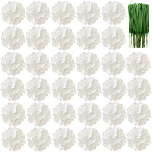 FagusHome 34 Stück künstliche Hortensien BlumeKöpfe 18cm Künstliche Blumen Köpfe mit Stielen Gefälschte Blumen in Weiß für Deko FagusHome 34 Stück künstliche Hortensien BlumeKöpfe 18cm Künstliche Blumen Köpfe mit Stielen Gefälschte Blumen in Weiß für Deko von FagusHome