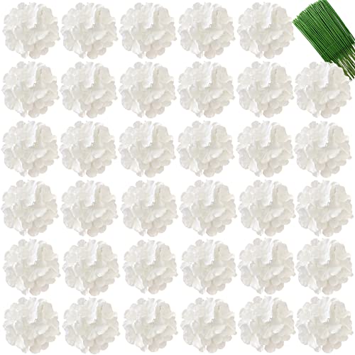 FagusHome 35 Stück künstliche Hortensien BlumeKöpfe 18cm Künstliche Blumen Köpfe mit Stielen Gefälschte Blumen in Weiß für Deko FagusHome 35 Stück künstliche Hortensien BlumeKöpfe 18cm Künstliche Blumen Köpfe mit Stielen Gefälschte Blumen in Weiß für Deko von FagusHome