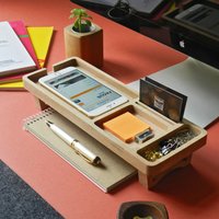 Holz-Schreibtisch-Organizer, Holz-Telefon-Dockingstation, Büro-Organizer Und Stauraum, Home-Office-Zubehör von FagusWoodStore