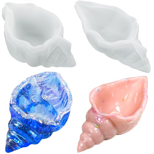 Fahibin 2 Stück 3d Gießform Resin Molds,3D-Muschel-Form,Muschel-Silikonform,Große Epoxidharz Formen,Resin Mold Schmuck Ständer Kreativ DIY-Gießformen Harz Form Fahibin 2 Stück 3d Gießform Resin Molds,3D-Muschel-Form,Muschel-Silikonform,Große Epoxidharz Formen,Resin Mold Schmuck Ständer Kreativ DIY-Gießformen Harz Form von Fahibin