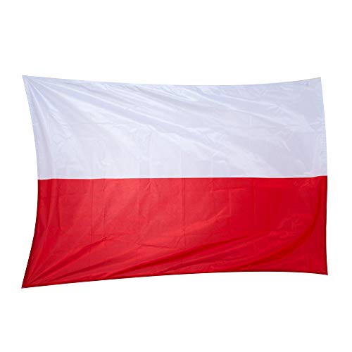 Fahnen Kössinger, Hissflagge im Querformat, Fahne Bundesland Oberösterreich, Hissfahne ohne Wappen, hochwertiger Siebdruck, Brillante Farben, weiß-rot, reißfest, 200 x 120 cm, 2,4 m² Fläche von Fahnen Kössinger