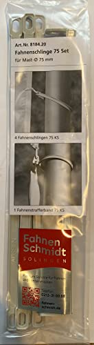 Fahnen Schmidt - Fahnenschlinge 75 Set aus Kunststoff | 4 Fahnenschlingen + 1 Fahnenstrafferband von Fahnen Schmidt