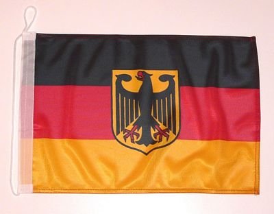 Bootsflagge Deutschland mit Adler 25 x 40 cm von FahnenMax
