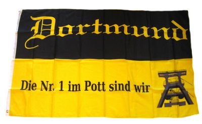 Fahne / Flagge Fußball Dortmund NEU 90 x 150 cm Flaggen von FahnenMax