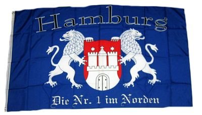 Fahne / Flagge Fußball Hamburg NEU 90 x 150 cm Flaggen von FahnenMax