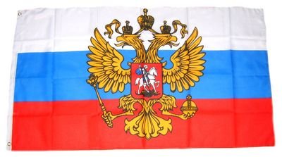 Fahne Flaggen RUSSLAND WAPPEN 150x90cm von FahnenMax