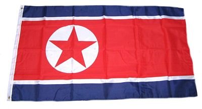 Nordkorea Fahne 150 x 90cm von FahnenMax