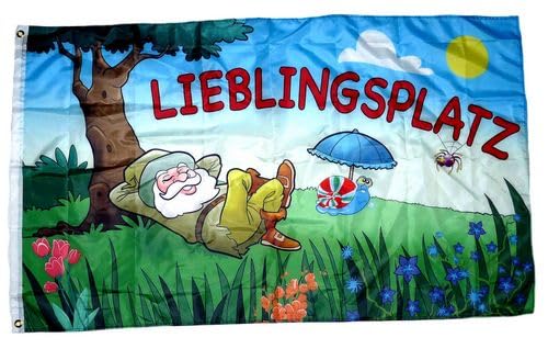 Fahne/Flagge Lieblingsplatz Garten 90 x 150 cm von FahnenMax