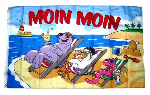 Fahne/Flagge Moin Moin Strand 90 x 150 cm von FahnenMax