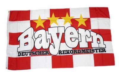 Fahne/Flagge Bayern Rekordmeister Fan NEU 90 x 150 cm von FahnenMax