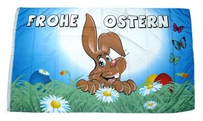 Fahne/Flagge Frohe Ostern Schmetterlinge 60 x 90 cm Fahnen Flaggen von FahnenMax