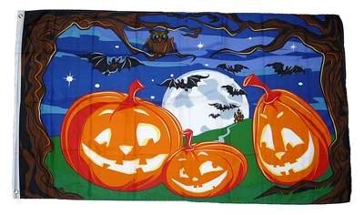 Fahne/Flagge Happy Halloween Fledermaus 90 x 150 cm von FahnenMax