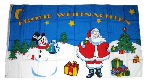 FahnenMax® - Weihnachtsflagge Schneemann 90 x 150 cm von FahnenMax