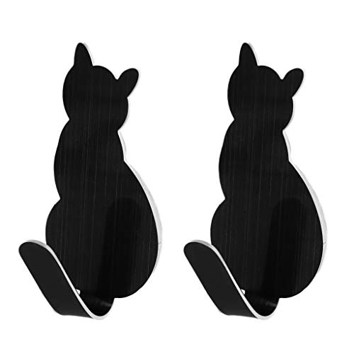Fahou 2 Stück Cat Tail Shaped Dekorative Edelstahl Wandtür Kleidung Mantel Schlüssel Kleiderbügel Haken Rack Fahou 2 Stück Cat Tail Shaped Dekorative Edelstahl Wandtür Kleidung Mantel Schlüssel Kleiderbügel Haken Rack von Fahou