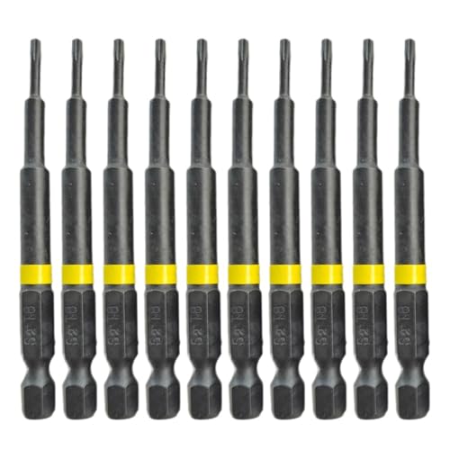 10 Pcs Schraubendreher Set Verbesserung Magnetischer Hold Hold Griffdesigns Für Hohe Drehmomente Anwendungen Sicheres Schrauben Holzbearbeitung Bit von Fahoujs