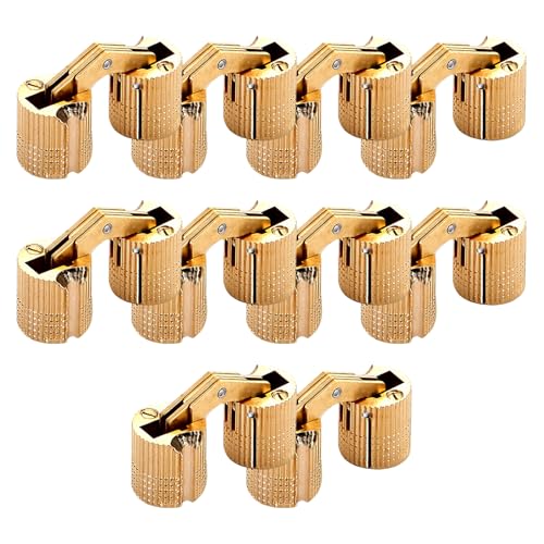 10pcs Messingfässer Fässer Scharniere Zylindrisch Kabinett Versteckte Möbelscharniere Türhardware Für Kleine Schrankschrank Messing Fässer Möbel von Fahoujs