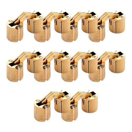 10pcs Messingfässer Fässer Scharniere Zylindrisch Kabinett Versteckte Möbelscharniere Türhardware Für Kleine Schrankschrank Messing Fässer Möbel von Fahoujs