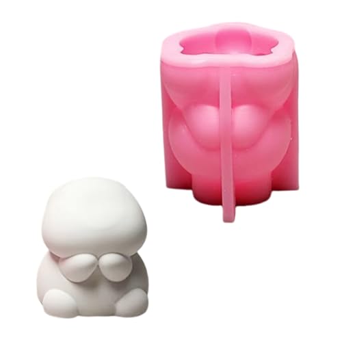 3d Kaninchen Kerzenform Gussformen Schöne Tierische Silikonform Formen Für Schokoladen Fondant Dekorationen von Fahoujs