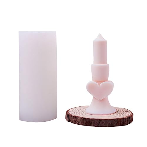 3d Liebesherzzylinderkerzenformharzformen Für Kerzen Die Silikon Clear Textur Zylinder Kerze Silikonform Herzförmige Silikonform Machen von Fahoujs