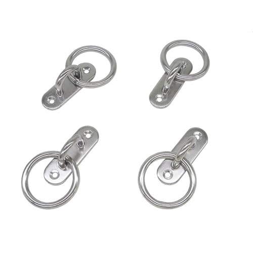 4pcs Augenplatte Halbe Öffnung Von Hängematte Haken Edelstähle Deckenhaken Wand Marine Hardware Haken Einfach Zu Installieren Augenplatten Hängemattenhaken von Fahoujs