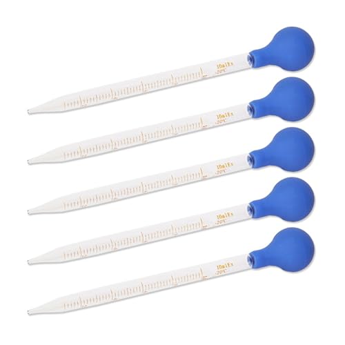 5 Stücke Glas Pipette Tropper Flüssige Pipettes Glasskala Graduierten Tropfen Für Süßigkeitenölformen Craft Educational von Fahoujs