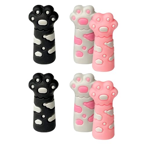 6 PCs Silikon Bleistift Extender Cartoon Cats Klauenkappen Schöne Stifte Schulbüro Versorgung 6 PCs Silikon Bleistift Extender Cartoon Cats Klauenkappen Schöne Stifte Schulbüro Versorgung von Fahoujs