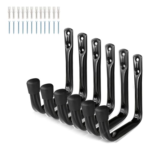 6 Pack Heavy Duty Bike & Tool Haken Stahl Wandmontage Organisatoren Mit Nicht Übergläubigem Design Garage Aufbewahrung Praktische Stahlwandhaken 6 Pack Heavy Duty Bike & Tool Haken Stahl Wandmontage Organisatoren Mit Nicht Übergläubigem Design Garage Aufbewahrung Praktische Stahlwandhaken von Fahoujs