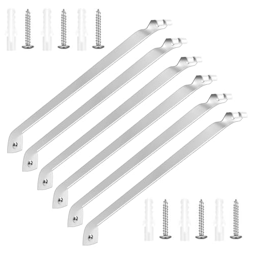 6 Pack Mehrzweck 17 Zoll Drahtgitter Stützklassenzubehör Für Die Installation Der Schrankregale Mit Ankern Und Stiftwandmontage Schelfunterstützung von Fahoujs