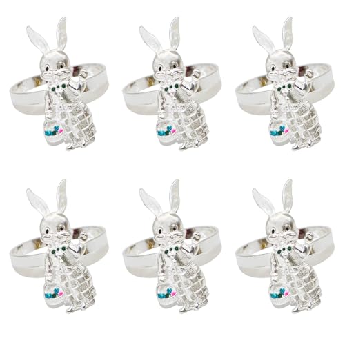6pcs Osts Kaninchen Servietten Servietten Ringe Dekore 6pcs Osts Kaninchen Servietten Servietten Ringe Dekore von Fahoujs