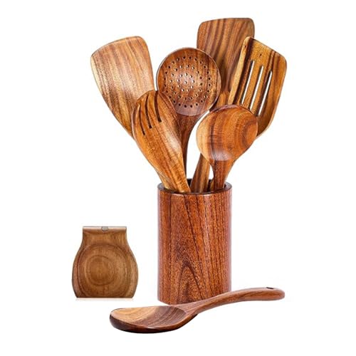 9 Pieces Holz Portionswerkzeugset Geschlitzte Turner Langgang Kochen Schaufel Holz Textur Kochen Sppon Für Den Täglichen Gebrauch 9 Pieces Holz Portionswerkzeugset Geschlitzte Turner Langgang Kochen Schaufel Holz Textur Kochen Sppon Für Den Täglichen Gebrauch von Fahoujs