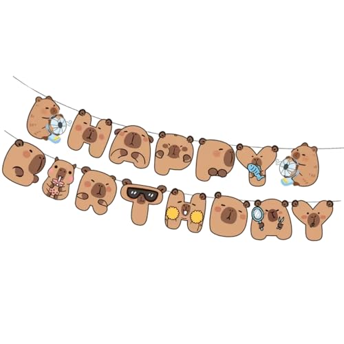 Capybaras Geburtstag Set Practical Capybaras Party Banners Ornament Für Einzigartige Und Lustige Geburtstagdekorationen Capybaras Geburtstag Set Practical Capybaras Party Banners Ornament Für Einzigartige Und Lustige Geburtstagdekorationen von Fahoujs
