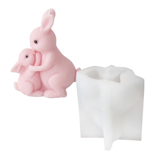 Easters Kaninchen Kerzen Silikonformen Wiederverwendbare Kaninchen Zeigen Formform Perfekt Für Handwerk Und Geschenke Dekoration Schokoladenkuchenform Form von Fahoujs