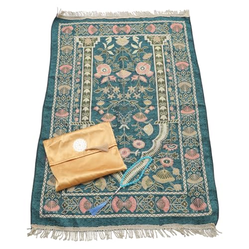 Fahoujs 1 Set Gebetsmatte Set Mit Anbetungsperlen Und Aufbewahrungstasche Farbenfroh Und Schlechter Beweis Für Bayram Geschenk Optionaler Farbteppich Islamischer Gebetsteppich Fahoujs 1 Set Gebetsmatte Set Mit Anbetungsperlen Und Aufbewahrungstasche Farbenfroh Und Schlechter Beweis Für Bayram Geschenk Optionaler Farbteppich Islamischer Gebetsteppich von Fahoujs